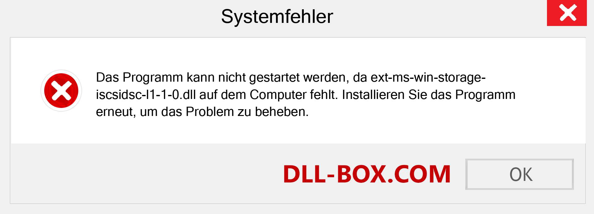 ext-ms-win-storage-iscsidsc-l1-1-0.dll-Datei fehlt?. Download für Windows 7, 8, 10 - Fix ext-ms-win-storage-iscsidsc-l1-1-0 dll Missing Error unter Windows, Fotos, Bildern